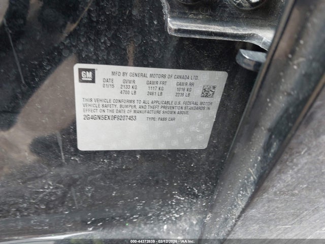 Aukcja sprzedaży 2015 Buick Regal Turbo/e-assist Premium I, vin: 2G4GN5EX0F9207453, numer aukcji: 44372839
