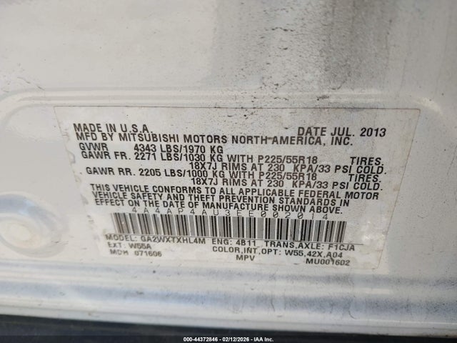 2014 MITSUBISHI OUTLANDER SPORT 4A4AP4AU3EE002014 Photo 8