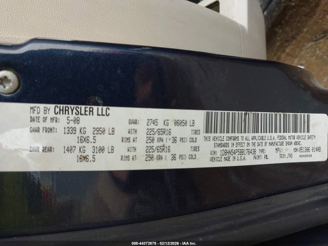 Продажа на аукционе авто 2008 Dodge Grand Caravan Sxt, vin: 1D8HN54P58B176438, номер лота: 44372878