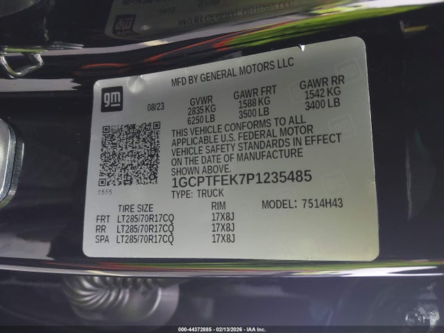2023 CHEVROLET COLORADO 1GCPTFEK7P1235485 Photo 8