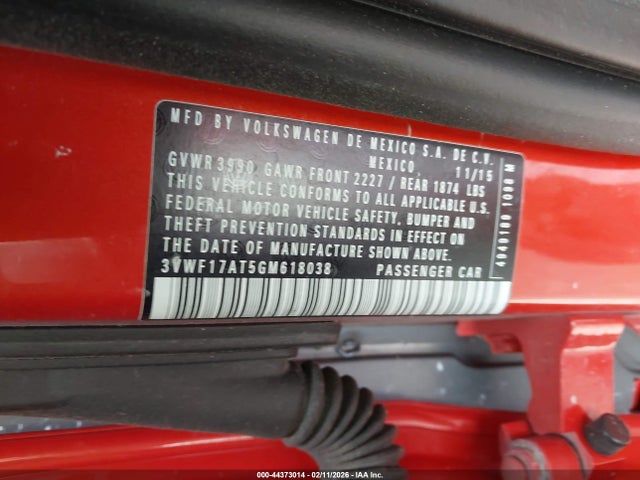 Продаж на аукціоні авто 2016 Volkswagen Beetle 1.8t S, vin: 3VWF17AT5GM618038, номер лоту: 44373014