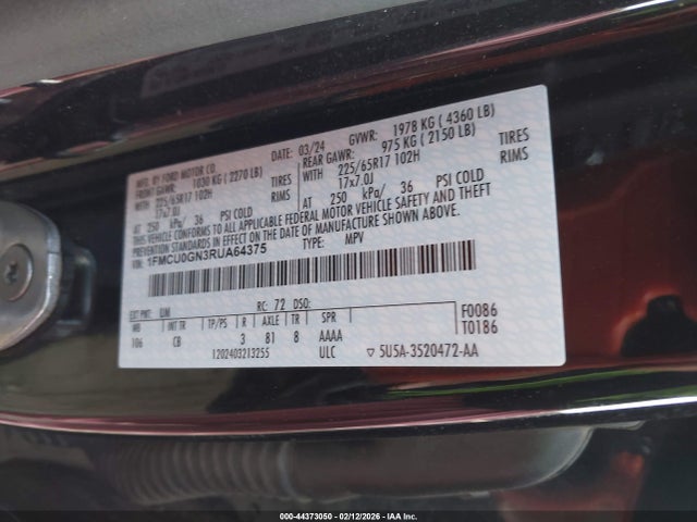 1FMCU0GN3RUA64375 Ford Escape Active