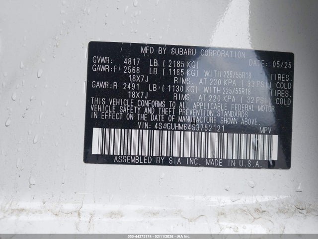 2025 SUBARU CROSSTREK 4S4GUHM64S3752121 Photo 8