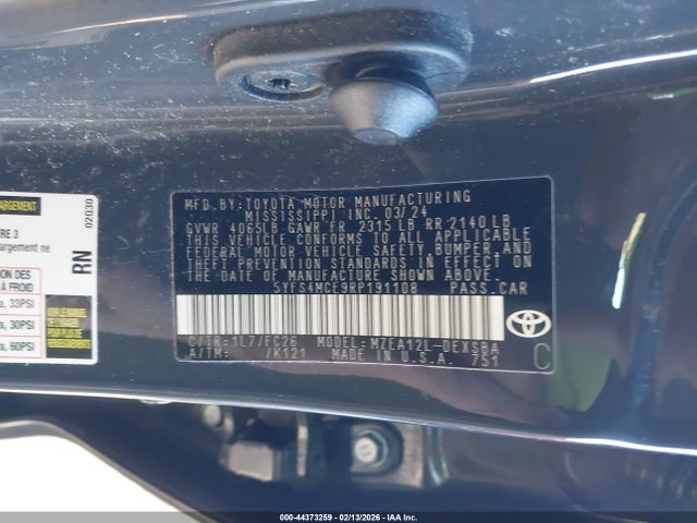 5YFS4MCE9RP191108 Toyota COROLLA SE