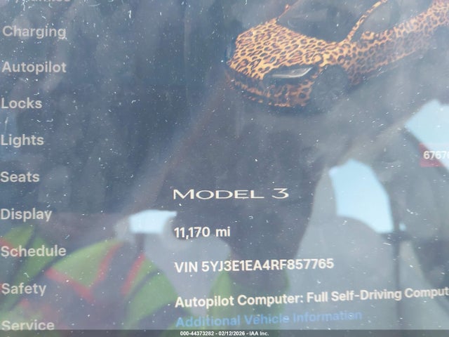44373282 :رقم المزاد ، 5YJ3E1EA4RF857765 vin ، 2024 Tesla Model 3 Long Range Dual Motor All-wheel Drive/rear-wheel Drive مزاد بيع