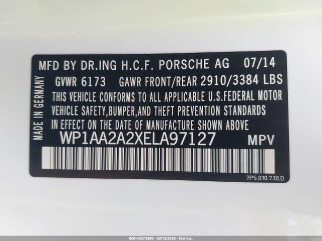 2014 PORSCHE CAYENNE WP1AA2A2XELA97127 Photo 8