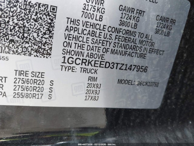 1GCRKEED3TZ147956 Chevrolet Silverado 1500 4wd Standard Bed Rst