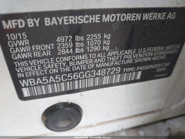 BMW 528I 2016 WBA5A5C56GG348729 Image 9