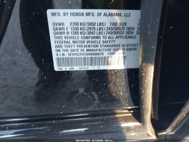 5FRYD7H75HB000878 Acura Mdx Sport Hybrid Advance Package