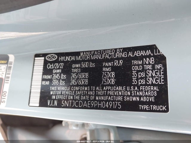 2023 HYUNDAI SANTA CRUZ 5NTJCDAE9PH049175 Photo 8