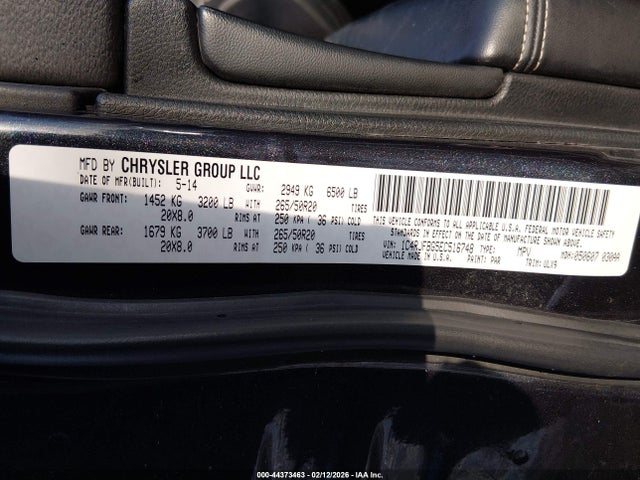 Aukcja sprzedaży 2014 Jeep Grand Cherokee Limited, vin: 1C4RJFBG5EC516748, numer aukcji: 44373463