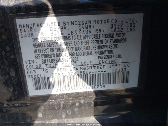 Nissan SENTRA S 2025 3N1AB8BV4SY210294 Image 9
