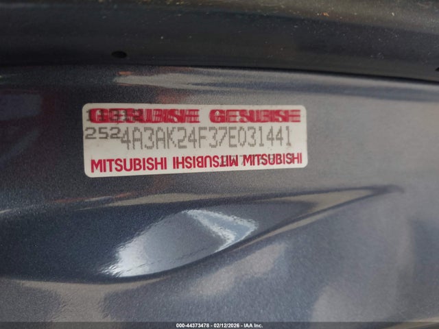 2007 MITSUBISHI ECLIPSE 4A3AK24F37E031441 Photo 8