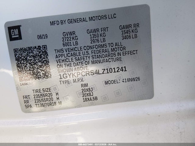 2020 CADILLAC XT6 1GYKPCRS4LZ101241 Photo 8