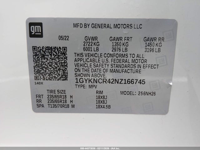 2022 CADILLAC XT5 1GYKNCR42NZ166745 Photo 8
