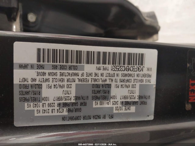 2021 Mazda Cx-5 Touring მანქანა იყიდება აუქციონზე, vin: JM3KFBCM6M0325931, აუქციონის ნომერი: 44373566