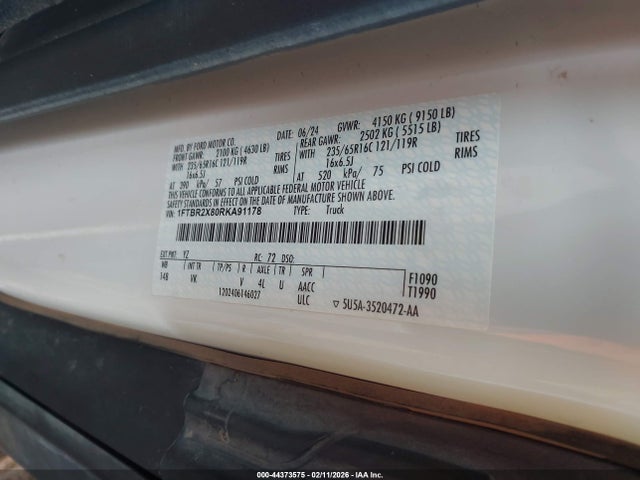 Ford Transit-250 2024 1FTBR2X80RKA91178 Image 9