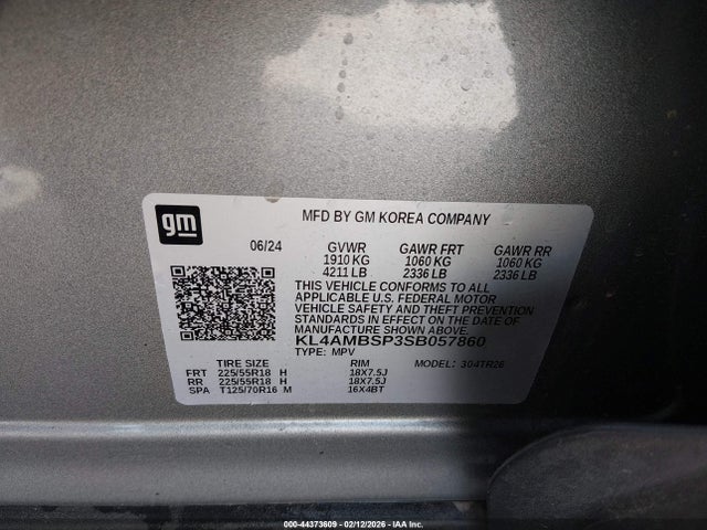 44373609 :رقم المزاد ، KL4AMBSP3SB057860 vin ، 2025 Buick Encore Gx Preferred Fwd مزاد بيع