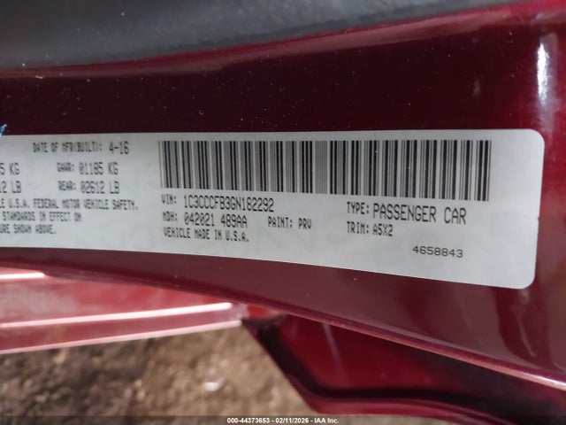 Chrysler 200 Touring 2016 1C3CCCFB3GN182292 Image 9