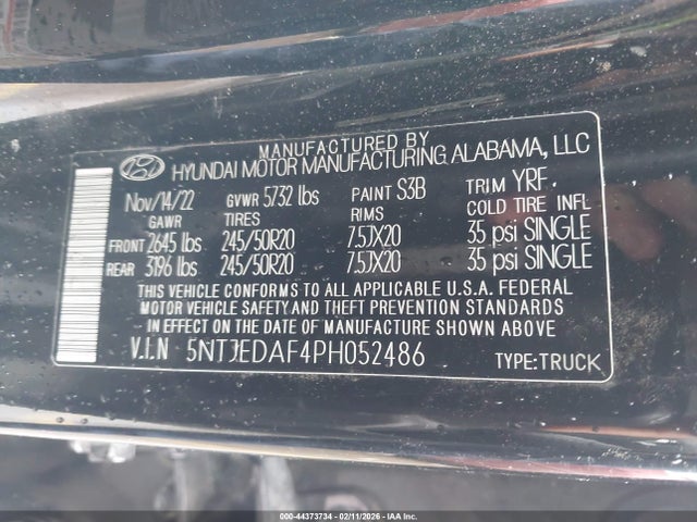 2023 HYUNDAI SANTA CRUZ 5NTJEDAF4PH052486 Photo 8