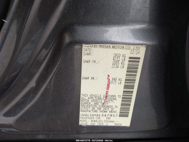 2014 NISSAN ALTIMA 1N4AL3APXEN347957 Photo 8
