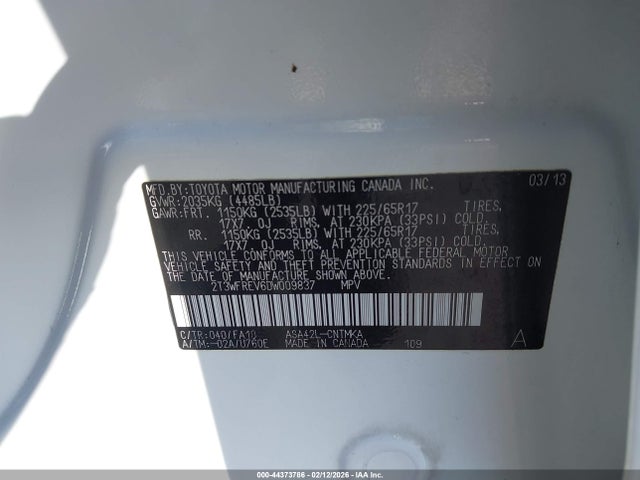 2013 TOYOTA RAV4 2T3WFREV6DW009837 Photo 8