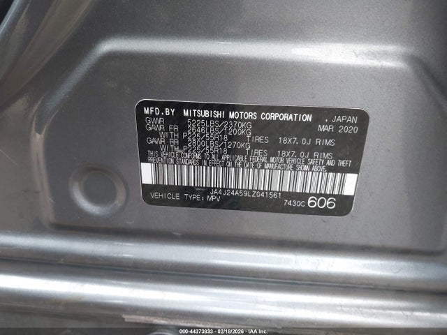 2020 MITSUBISHI OUTLANDER PHEV JA4J24A59LZ041561 Photo 8