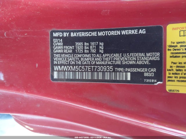 2014 MINI HARDTOP WMWXM5C57ET730935 Photo 8