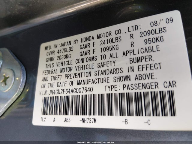 2010 ACURA TSX JH4CU2F64AC007640 Photo 8