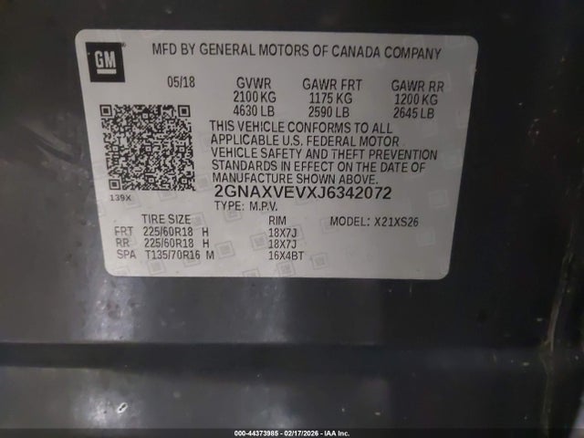 Chevrolet Equinox Premier 2018 2GNAXVEVXJ6342072 Image 9