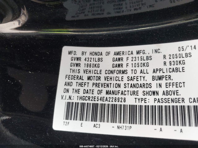 Honda Accord Sport 2014 1HGCR2E54EA228928 Image 9