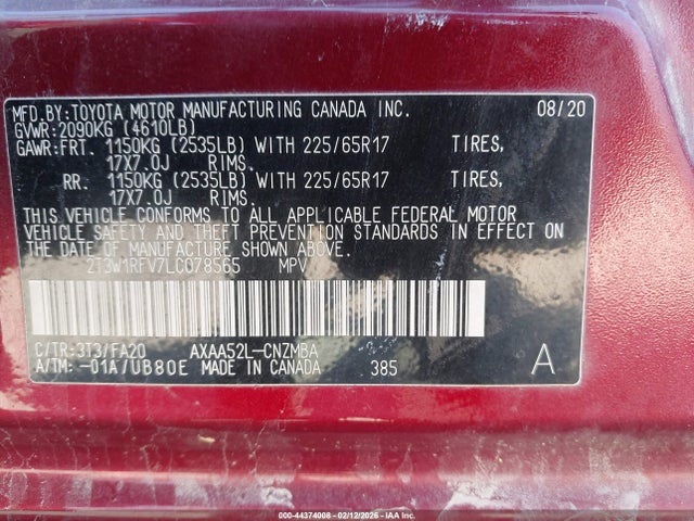 Toyota Rav4 Xle 2020 2T3W1RFV7LC078565 Image 9