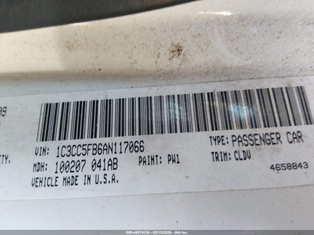44374124 :رقم المزاد ، 1C3CC5FB6AN117066 vin ، 2010 Chrysler Sebring Limited مزاد بيع