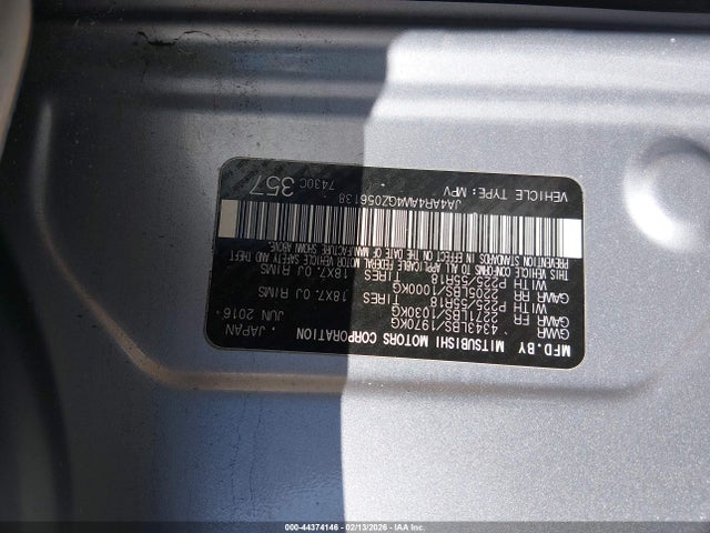 2016 MITSUBISHI OUTLANDER SPORT JA4AR4AW4GZ056138 Photo 8