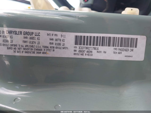 2012 FIAT 500 3C3CFFBR2CT179616 Photo 8