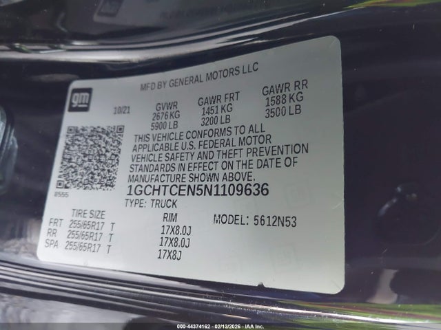 2022 CHEVROLET COLORADO 1GCHTCEN5N1109636 Photo 8