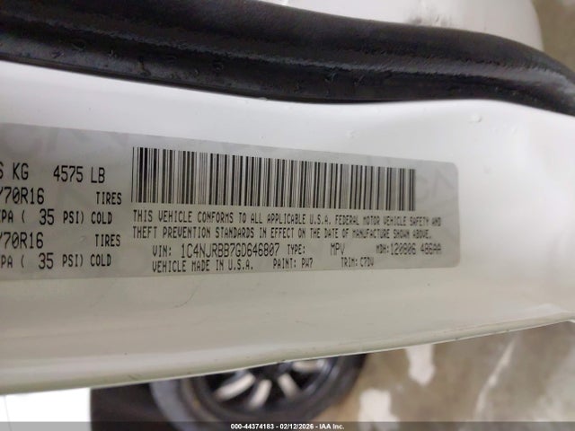 1C4NJRBB7GD646807 Jeep Patriot Sport