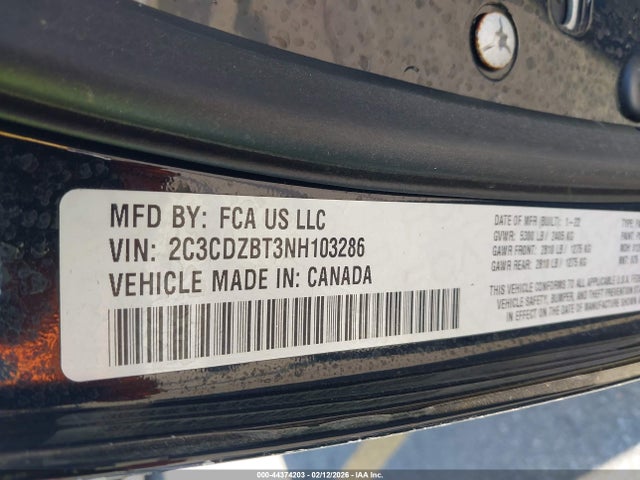 Dodge Challenger R/t 2022 2C3CDZBT3NH103286 Image 9