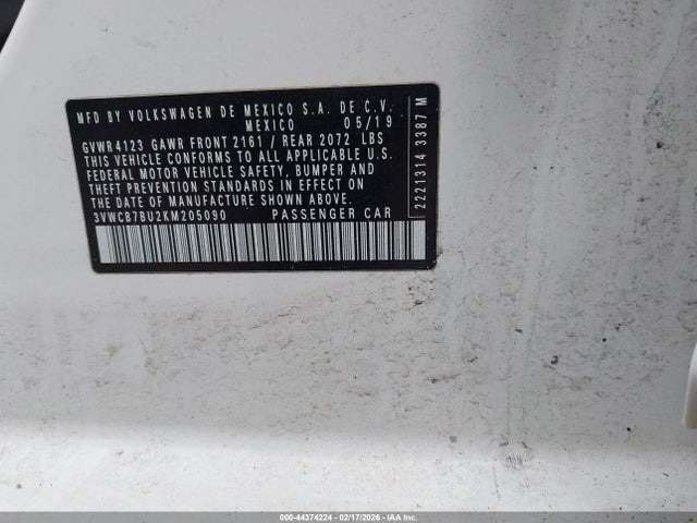 2019 VOLKSWAGEN JETTA 3VWCB7BU2KM205090 Photo 8