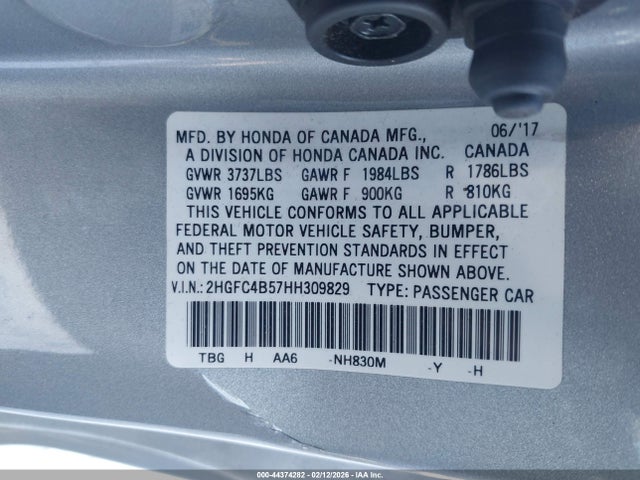 Honda Civic Lx 2017 2HGFC4B57HH309829 Image 9