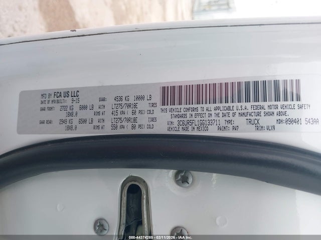 2016 RAM 2500 3C6UR5FL1GG133711 Photo 8