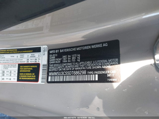 2013 MINI HARDTOP WMWSU3C55DT686298 Photo 8