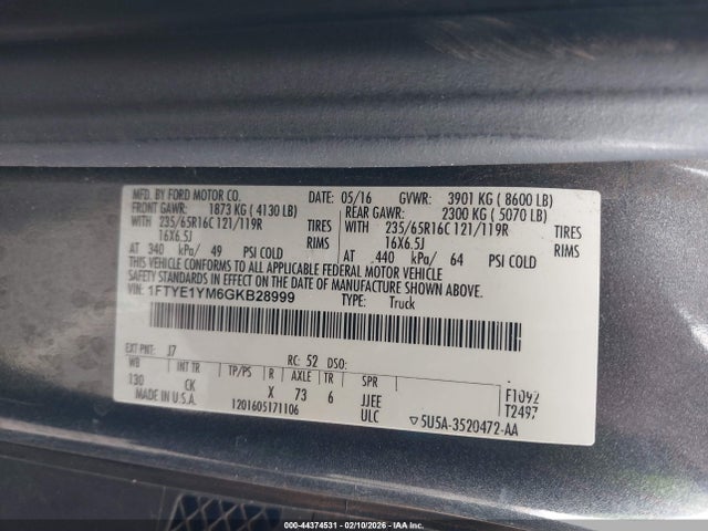 1FTYE1YM6GKB28999 Ford Transit-150
