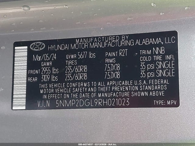 2024 HYUNDAI SANTA FE 5NMP2DGL9RH021023 Photo 8