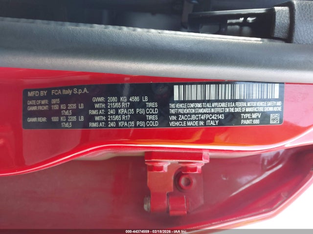 2015 JEEP RENEGADE ZACCJBCT4FPC42143 Photo 8