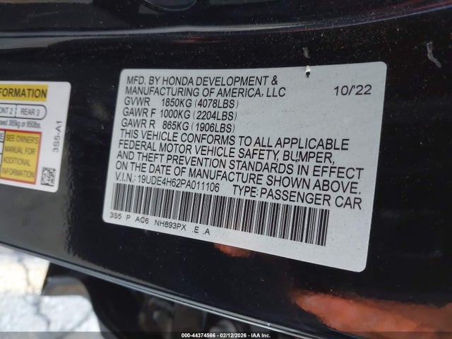 19UDE4H62PA011106 Acura Integra A-spec Technology
