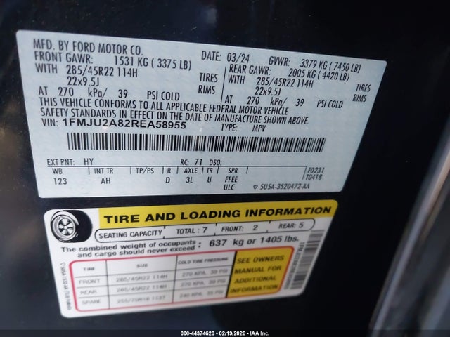 1FMJU2A82REA58955 Ford Expedition Limited