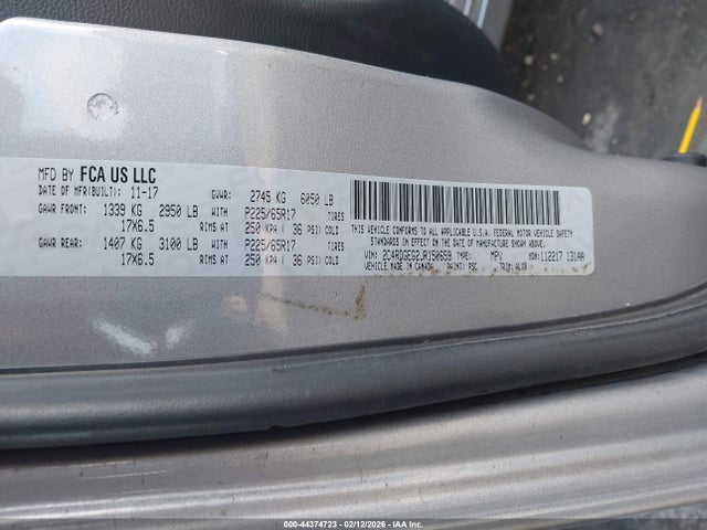 2C4RDGEG2JR150659 Dodge Grand Caravan Gt