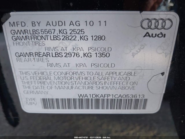 2012 AUDI Q5 WA1DKAFP1CA053613 Photo 8