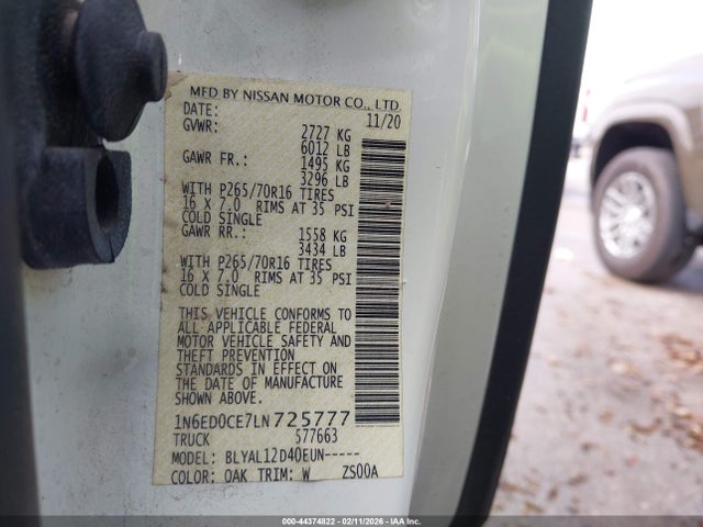 2020 NISSAN FRONTIER 1N6ED0CE7LN725777 Photo 8